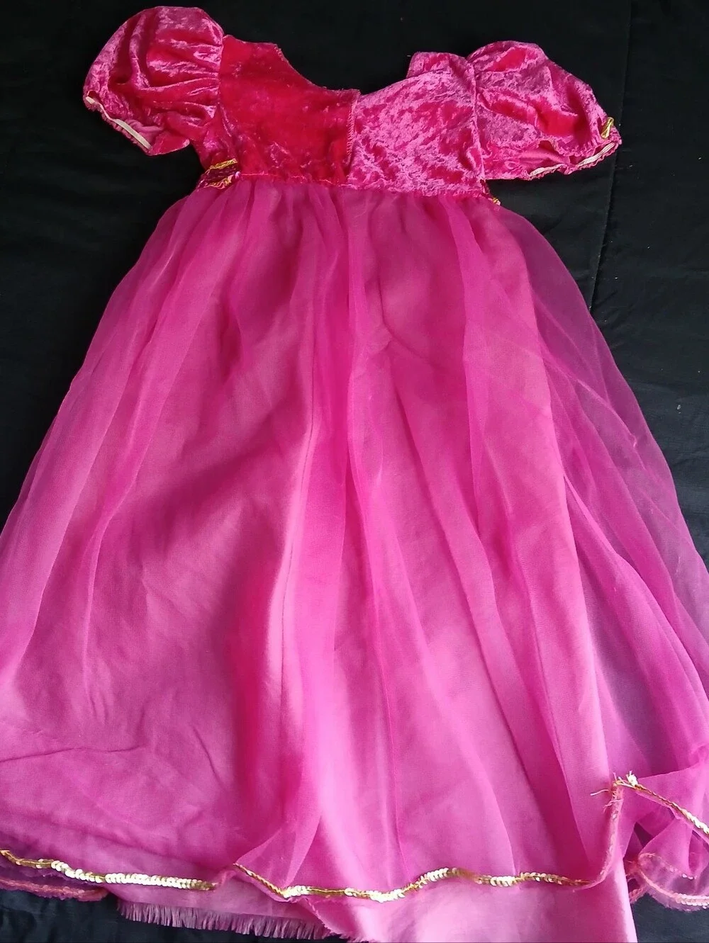 Girls' Pink dress-up Princess Costume with Gold Trim 2T-3T